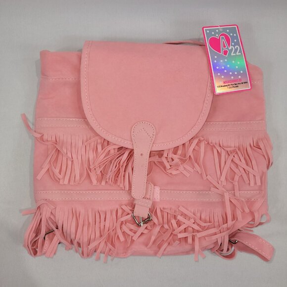 A22 Accessories 22 Girls Teen Pink Backpack Purse Western Fringe Handbag - Picture 1 of 2